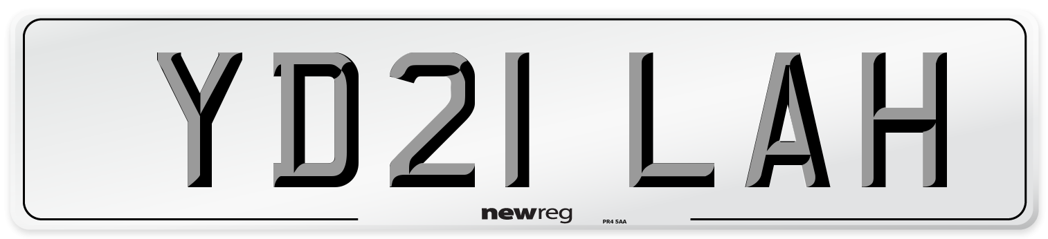 YD21 LAH Number Plate from New Reg